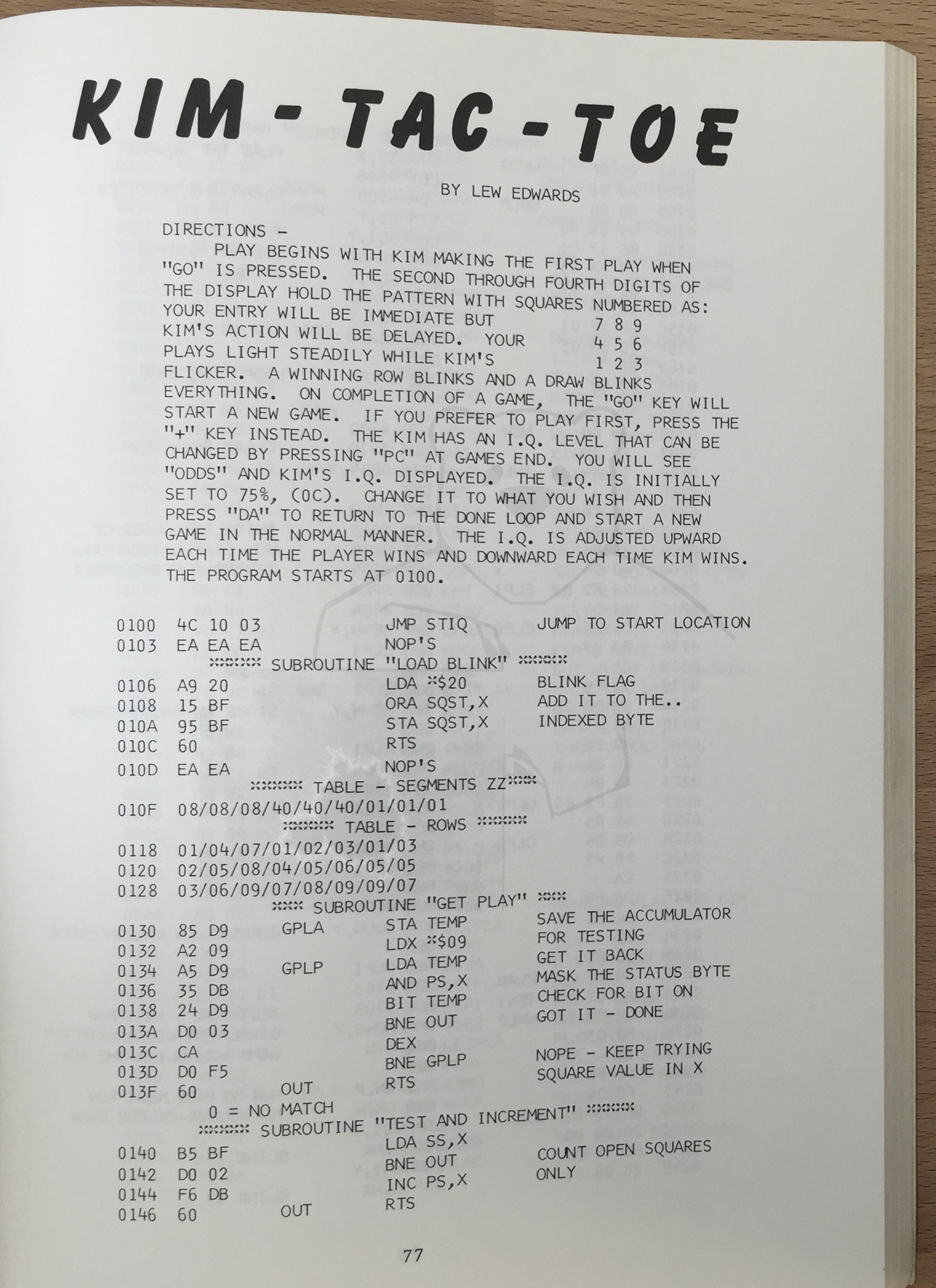 Commodore MOS KIM-1 - The First Book of KIM